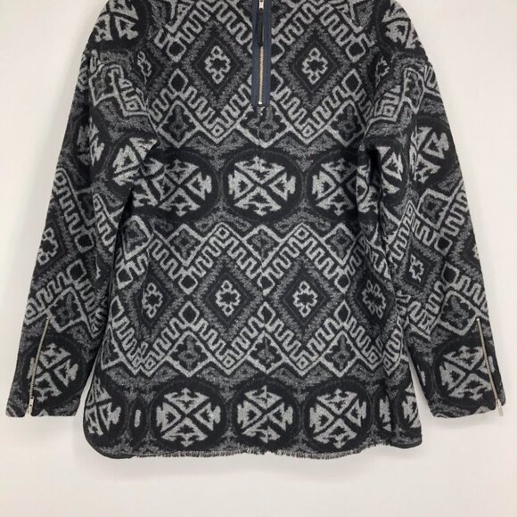 Rebecca Taylor - Grey & Black Print Wool Shell Top  size 2 - Picture 14 of 16